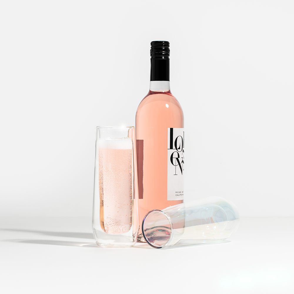 Stemless Flute Glass Set (2) - Essential Bright Pack